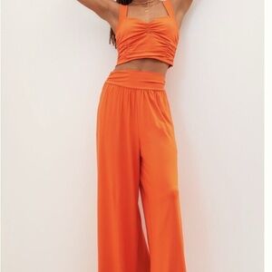 ANTHROPOLOGIE Maeve Wide-Leg Pant Set. Size S. Retail $160